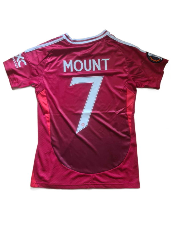 Koszulka domowa Manchester Utd 2024/2025 MOUNT 7 dla kobiet Liga Europy L