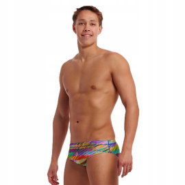 Kąpielówki męskie slipy na basen treningowe Funky Trunks Static Stack r.D4
