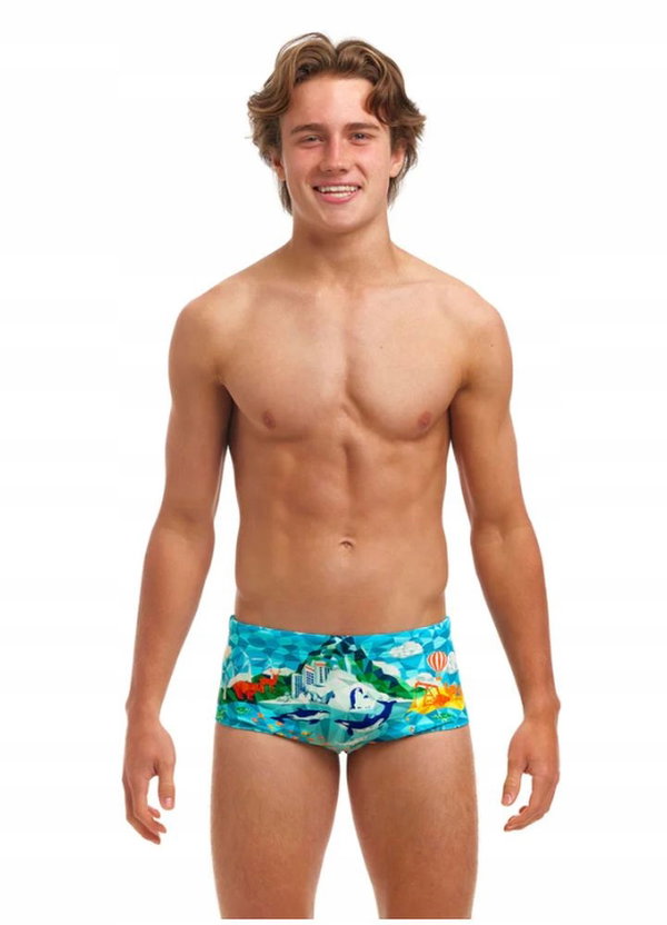 Kąpielówki chłopięce spodenki bokserki szybkoschnące Funky Trunks R.140