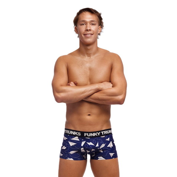 Bielizna męska bokserki spodenki bawełniane Funky Trunks Paper Plain r.S