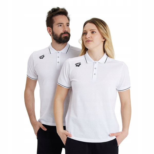 Koszulka sportowa pływacka polo unisex Arena Team line Polo Shirt biała XS