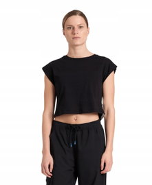 Koszulka damska top bawełniany sportowy okrągły dekolt Arena Crop Top r.S
