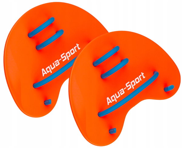 Wiosełka treningowe do pływania na palce z gumką Aqua-Sport Orange