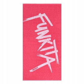 Ręcznik bawełniany na basen plażę Funkita Jacquard Tagged Pink 160x80cm