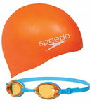Zestaw okularki i czepek dziecięcy Speedo Jet Swim Set