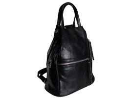 Damski, Plecak Modny Worek Na Ramię, Skóra Ekologiczna 6 Kieszeni, Czarny