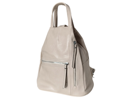 Damski, Plecak Modny Worek Na Ramię, Skóra Ekologiczna 6 Kieszeni, Beżowy