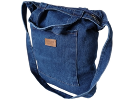 Torebka Damska Jeans, Worek Listonoszka na Ramie JEANSOWA Torba Materiałowa