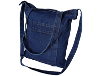 Torebka Damska Jeans, Worek Listonoszka na Ramie JEANSOWA Torba Materiałowa