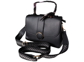 Torebka Damska, Miejska Mała Listonoszka na Ramię, Kolor Czarny