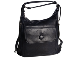 Torebka Damska Torebko-Plecak, Miejska Listonoszka na Ramię, Kolor Niebieski