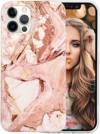 ETUI DO APPLE IPHONE 14 PRO 6.1" CASE RÓŻOWY MARMUR SILIKONOWE PLECKI