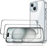 ZESTAW ETUI SILIKONOWE DO APPLE IPHONE 15 6.10" + 2x SZKŁO HARTOWANE