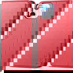 ZAMYKANE ETUI DO APPLE IPHONE 12 MINI CZERWONE RKO SKÓRA A2176