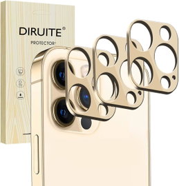 3x METALOWA ZŁOTA OCHRONA NA OBIEKTYW APPLE IPHONE 12 PRO 6.1"