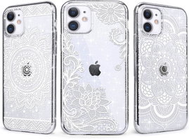 3x ETUI APPLE IPHONE 11 CASE SILIKONOWY BIAŁA MANDALA WZORY A2111