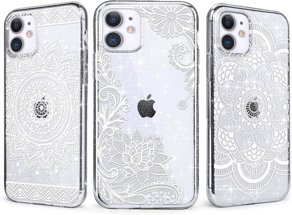 3x ETUI APPLE IPHONE 11 CASE SILIKONOWY BIAŁA MANDALA WZORY A2111