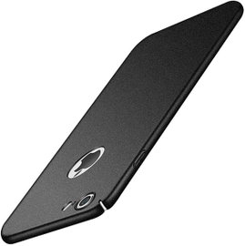 ETUI CIENKIE CZARNE IPHONE 7/8 ODPORNE NA RYSY CHROPOWATE SZTYWNE PLASTIK