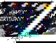 BANNER 150X100 TŁO ZDJĘCIA URODZINY CHŁOPIEC KOSMOS