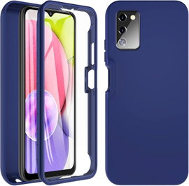 ETUI SAMSUNG GALAXY A03s CASE PRZÓD TYŁ 360 OCHRONA NAVY BLUE GRANAT