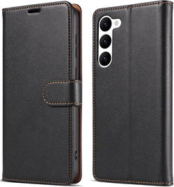 ETUI Z KLAPKĄ SAMSUNG GALAXY S23 CASE CZARNY Z EKOSKÓRY ELEGANCKI SM-S911B