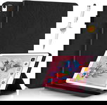 ETUI DO APPLE IPAD 10.2" 9/8/7GEN SKÓRZANE CZARNE Z KLAPKĄ OCHRONNE +RYSIK
