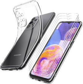 ZESTAW ETUI SAMSUNG GALAXY A23 SILIKONOWE +3x SZKŁO HARTOWANE MOCNE SM-A236