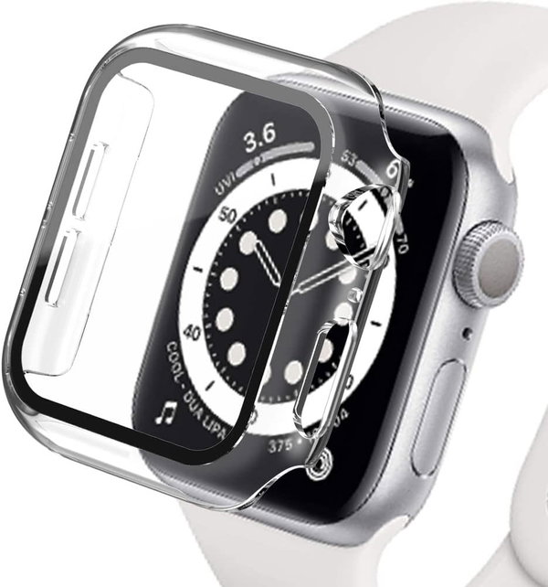 ETUI NA SMARTWATCH APPLE WATCH SERII 7 45mm PRZEZROCZYSTA OBUDOWA ZE SZKŁEM