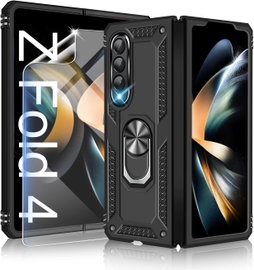 ETUI GALAXY Z FOLD 4 PRZÓD+TYŁ CZARNY CASE +FOLIA EKRAN +PODSTAWKA SM-F936U