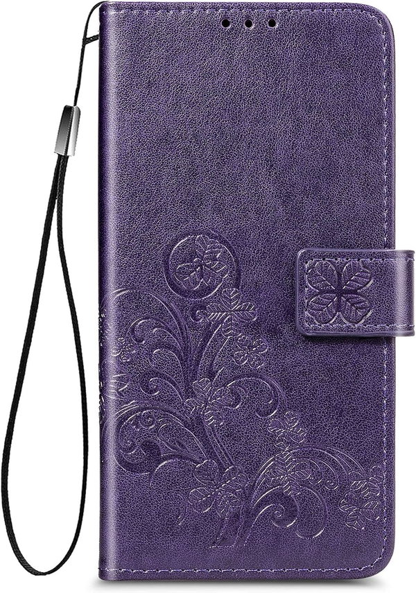 ETUI POKROWIEC OPPO A2 5G CASE ZAMYKANY Z KLAPKĄ FIOLETOWY MIEJSCE NA KARTY