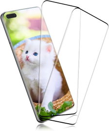 2x SZKŁO HARTOWANE 9H HUAWEI P40 PRO Z CZARNĄ RAMKĄ WZMOCNIONA OCHRONA