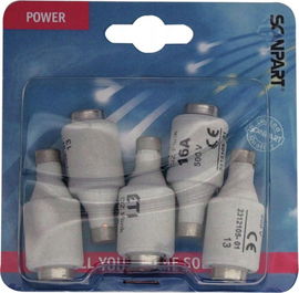 Bezpieczniki topikowe Scanpart 16A 500V DII komplet 5 sztuk