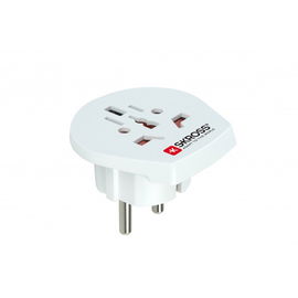 Adapter podróżny World-to-Europe USB uniwersalny 150 krajów gniazdo Schuko