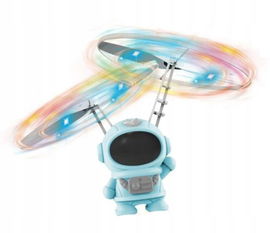 Flying Spaceman niebieski zabawka latający astronauta z LED i USB