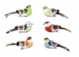 LIVARNO Home klamerki dekoracyjne ptaki kolorowe 6 sztuk