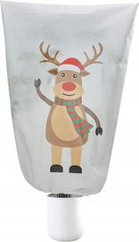 Pokrowiec świąteczny na rośliny kaptur z reniferem 120 × 80 cm