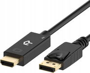 Rankie kabel DisplayPort do HDMI 4K x 2K, Adapter 1,8 m | Czarny