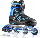 ROLKI DLA DOROSŁYCH FITNESS 2PM SPORTS WYGODNE ROZMIAR XL 42-44.5 KÓŁKA LED