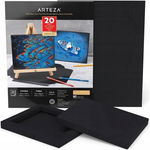 Podobrazie papierowe, czarne, 20 arkuszy papieru 400g/m², 17,8 x 21,8cm