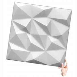 Kaseton Ścienny Sufitowy 3D Biały Panele Ścienne 50x50 0,25m2 Brylant