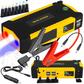MOCNY JUMP STARTER ROZRUCH BOOSTER POWERBANK 12V ZESTAW 16800mAh
