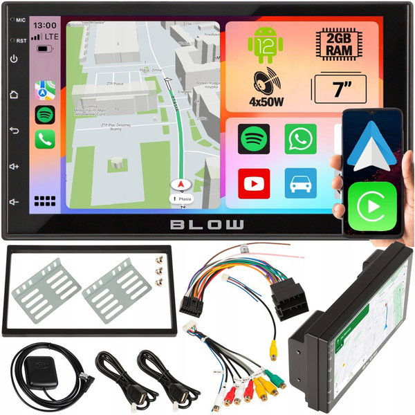 RADIO SAMOCHODOWE ANDROID 12 BLUETOOTH CARPLAY ANDROID AUTO MIRROR LINK