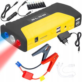 JUMP STARTER ROZRUCH BOOSTER POWERBANK LATARKA MŁOTEK KABLE ZESTAW 12800mAh