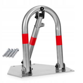 BLOKADA PARKINGOWA SKŁADANA ZAPORA 45cm NA KŁÓDKĘ Z ODBLASKOWYMI PASAMI