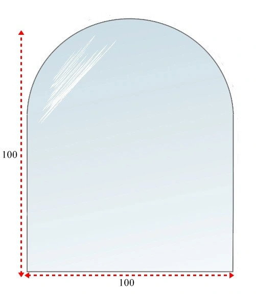 Podstawa szklana hartowana - szyba pod Piec lub Kominek Blacha 100x100 cm