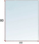 Podstawa szklana hartowana - szyba pod Piec lub Kominek Blacha 100x80 cm