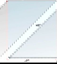 Podstawa szklana hartowana - szyba pod Piec/Kominek Blacha 100x50 cm