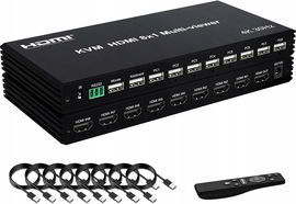 DZIELNIK KVM HDMI 8x1 MULTIVIEWER PRZEŁĄCZNIK SWITCH 8 OBRAZÓW - 1 EKRAN