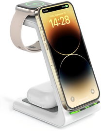 Ładowarka bezprzewodowa indukcyjna 3w1 Samsung Android smartwatch słuchawki