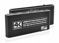VIDEO CAPTURE HDMI 2.0 GRABBER 3x1 STREAMING 3 EKRANY - 1 MONITOR KARTA USB